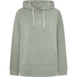 Pepe Jeans Evelina Γυναικείο Φούτερ Oversized με Κουκούλα & Τσέπες Πράσινο Mint PL581447-702