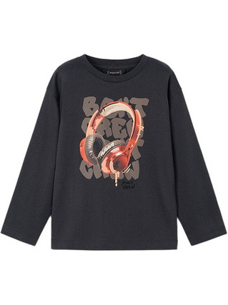 Mayoral Παιδικό T-Shirt Μακρυμάνικο Ανθρακί 15-04080-093