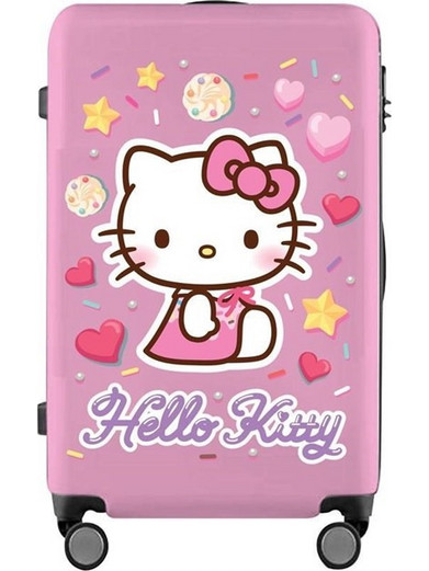 Diakakis Hello Kitty 490201 Παιδική Βαλίτσα Καμπίνας 49x32.5x21cm με 4 Ρόδες Ροζ