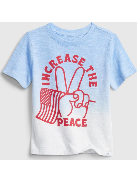 Gap Παιδικό T-Shirt Κοντομάνικο Γαλάζιο Λευκό 687930001