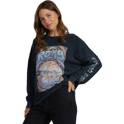 Roxy East Side Γυναικείο Φούτερ Oversized Πετρόλ URJFT03192-KVJ0
