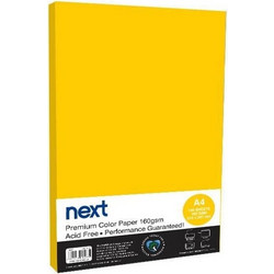 Next Χαρτόνι Α4 160gr/m² 100 Φύλλα Πορτοκαλί 09018-11-3