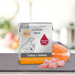 Platinum Natural Pet Food & Care Menu Adult with Turkey & Salmon 375gr