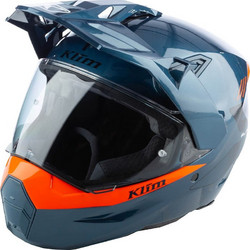 Klim X1 Alpha Gloss Concept Petrol Strike Orange Κράνος Μηχανής On / Off 1550gr