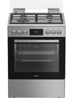 Whirlpool W6G8LCSWX Κουζίνα Ηλεκτρική 72lt με Εστίες Αερίου 60cm