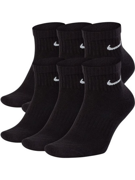 Nike Everyday Ανδρικές Κάλτσες Κοντές Μαύρες 6Pack SX7669-010