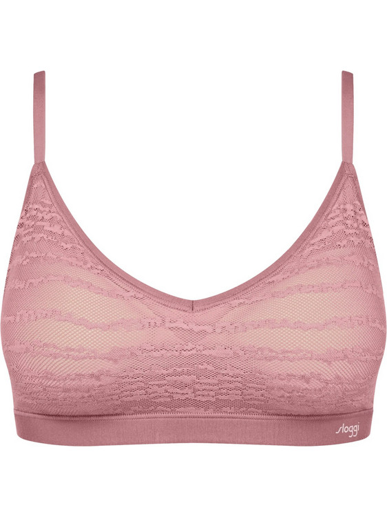 Sloggi Free Evolve Μπουστάκι Push Up χωρίς Μπανέλα Ροζ 10224701-7836