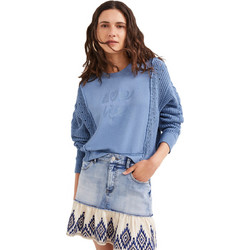 Desigual Naranja Γυναικείο Φούτερ Μπλε 22SWSK15-5085