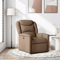 vidaXL Πολυθρόνα Relax με Υποπόδιο Ανακλινόμενη Καφέ 4015600