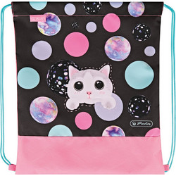 Herlitz Cute Cat Παιδική Τσάντα Πλάτης Γυμναστηρίου Ροζ 50043453-A