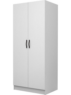Megapap Δίφυλλη Ντουλάπα Ρούχων Vivian Λευκή 80x51.8x181cm GP028-0137,1