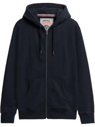 Superdry Ανδρική Ζακέτα Φούτερ με Κουκούλα και Φερμουάρ Navy Μπλε M2014128A-98T