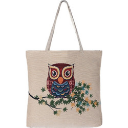 Silk Fashion Owl 11 Υφασμάτινη Τσάντα Θαλάσσης Ώμου 45x45cm