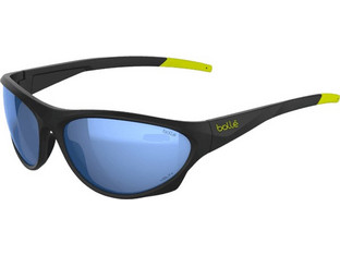 Bolle BS135005 Ανδρικά Γυαλιά Ηλίου Ορθογώνια Κοκάλινα Μαύρα με Μπλε Φακό