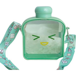 QueenMother Toast Bread Παιδικό Παγούρι Πλαστικό Πράσινο 380ml