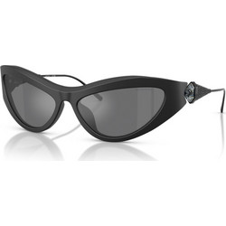 Swarovski SK6046 10206G Γυναικεία Γυαλιά Ηλίου Μάσκα Κοκάλινα Μαύρα με Μαύρο Φακό