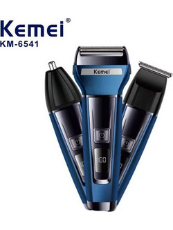 Kemei km-6541 Trimmer Μηχανή Ανδρική Επαναφορτιζόμενη Προσώπου Μύτης Φρυδιών & Αυτιών