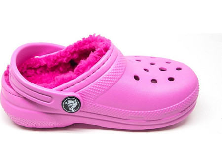 Crocs Χειμερινές Παιδικές Παντόφλες Φούξια 203506-6QQ