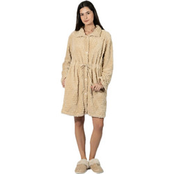 Harmony Γυναικεία Ρόμπα Χειμωνιάτικη Fleece Μπεζ 36-409704