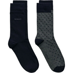 Gant Ανδρικές Κάλτσες Ψηλές Navy Μπλε Ανθρακί 2Pack 3G9960260