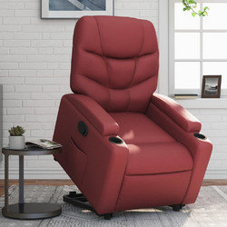 vidaXL Πολυθρόνα Relax Ανακλινόμενη Δερματίνη Μπορντό 3204662