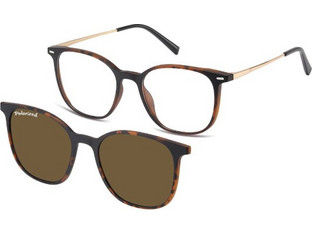 Sunoptic TRC-194A Ανδρικός Σκελετός Γυαλιών Οράσεως με Clip-On Κοκάλινος Μεταλλικός Χρυσός Καφέ