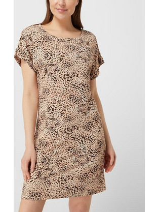 Pink Label Mini Καλοκαιρινό Καθημερινό Φόρεμα Μεταξωτό Μπεζ B227