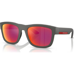 Prada PS01ZS 16X02U Ανδρικά Γυαλιά Ηλίου Τετράγωνα Κοκάλινα Γκρι με Ροζ Φακό
