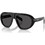 Prada PRC05S 16K08Z Ανδρικά Γυαλιά Ηλίου Μάσκα Κοκάλινα Μαύρα με Μαύρο Φακό