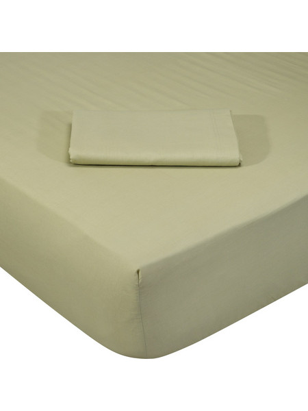 Das Home Σεντόνι King Size Βαμβακερό με Λάστιχο 180x200+35 Best Line 1016 Green Olive