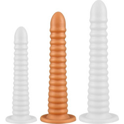 Bombyx Dildo με Βεντούζα 27cm Χρυσό