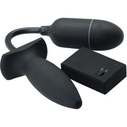 Toyz4lovers Timeless Double Impact Πρωκτική Σφήνα με Δόνηση Μαύρη