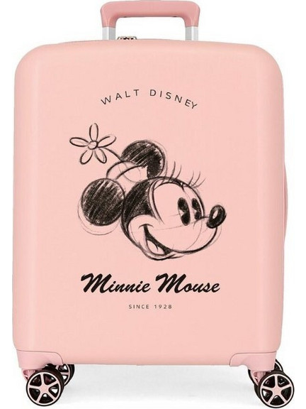 Joumma Minnie Mouse Magic Παιδική Βαλίτσα Καμπίνας 55x38x20cm με 4 Ρόδες Ροζ