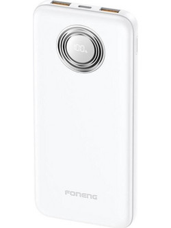 Foneng PX101 Power Bank 10000mAh 22.5W με 2 Θύρες USB-A & Θύρα USB-C Power Delivery White