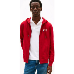 Tommy Hilfiger Ανδρική Ζακέτα Φούτερ με Κουκούλα και Φερμουάρ Κόκκινη MW0MW39691-XLD