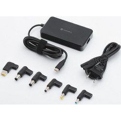 Forcell F-Energy E856 USB-C Φορτιστής Laptop 65W 20V 3.25A με Αποσπώμενο Καλώδιο Τροφοδοσίας και Σετ Βυσμάτων