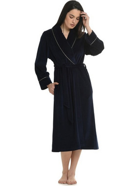 Primavera Lingerie Γυναικεία Ρόμπα Χειμωνιάτικη Βελουτέ Navy Μπλε N48