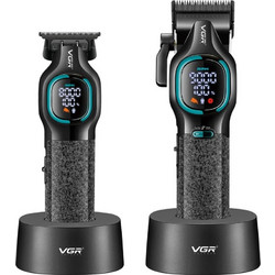 VGR V-886 Μαύρο Σετ Κουρευτική + Trimmer