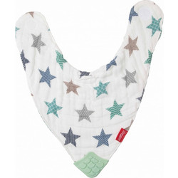 Nuby Stars Σαλιάρα Μπαντάνα με Κουμπί Λευκή