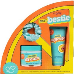 I Love Zesty Bestie Body Wash 100ml + Body Lotion 150ml + Hair Scrunchy