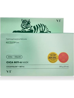 VT Cosmetics Cica Reti-A Μάσκα Προσώπου με Υαλουρονικό 30τμχ