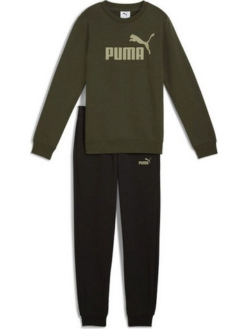 Puma Παιδικό Σετ Φόρμας Χακί Μαύρο 689721-70
