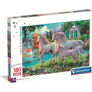 Παιδικό Puzzle Clementoni Unicorn Waterfall 180 Κομμάτια