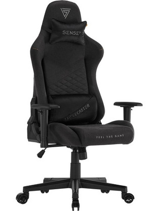 SENSE7 Spellcaster Καρέκλα Gaming Δερματίνης με Ρυθμιζόμενα Μπράτσα Μαύρη FOT-755631
