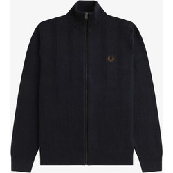 Fred Perry Ανδρική Ζακέτα Πλεκτή με Φερμουάρ Μαύρη K1304-102