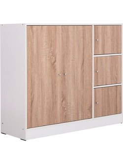 HomeMarkt Δίφυλλη Ντουλάπα Ρούχων Sonoma 117x39.5x99.5cm HM2480.01