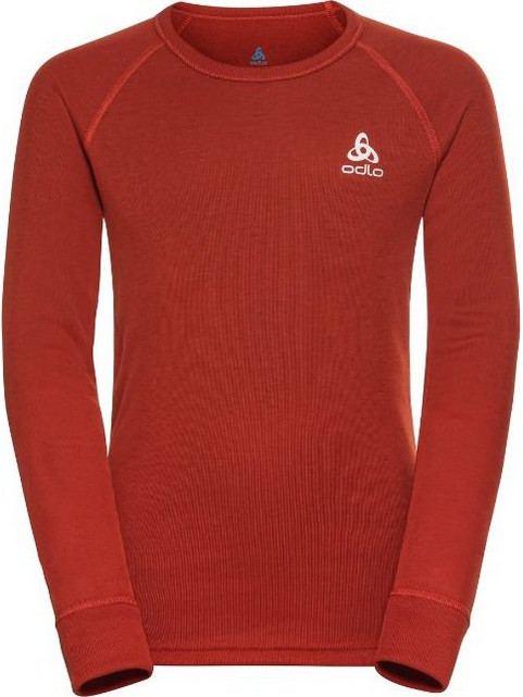 Odlo Crew Neck Active Warm Eco Ισοθερμική Παιδική Μπλούζα Μακρυμάνικη Κόκκινη 159229-30807