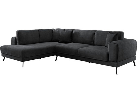 HomeMarkt ZENORA Γωνιακός Καναπές Κρεβάτι Αριστερή Γωνία Ανθρακί 304x212x80cm HM3337.01L