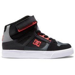 DC Pure Παιδικά Sneakers Μποτάκια Μαύρα Ανθρακί Κόκκινα ADBS300324-XKRK