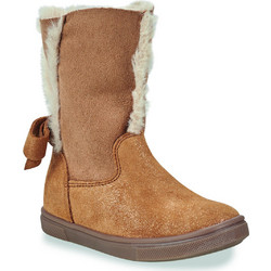 GBB Παιδικές Μπότες Καφέ Suede με Φερμουάρ & Γούνα AK322-44